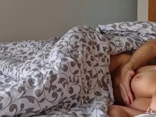 Real Couple morning bedroom, where husband stick his hard pecker into wife's morning wet and warm pussy