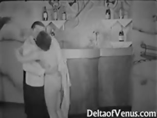 Autêntico clássicos x classificado clipe 1930s - duas raparigas e um gajo sexo a três